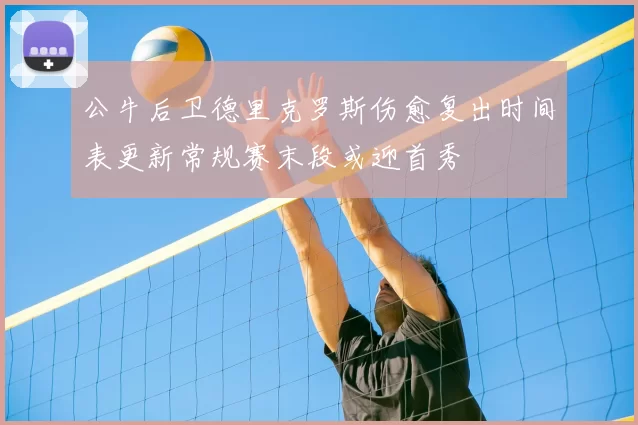公牛后卫德里克罗斯伤愈复出时间表更新常规赛末段或迎首秀